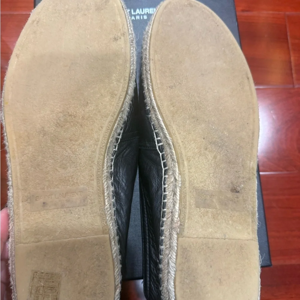 Black saint laurent espadrille